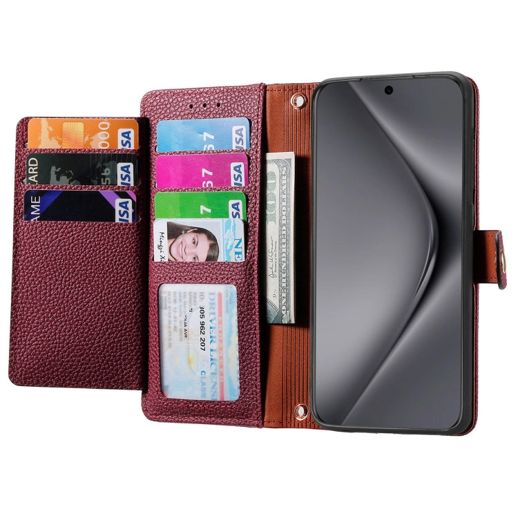 For Huawei Pura 70 Ultra Love Zipper Lanyard Leather Phone Case(Red)
