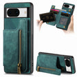 For Google Pixel 9 / 9 Pro Retro Leather Zipper Wallet Back Phone Case(Green) - Google Cases by PMC TechLife | Online Shopping South Africa | PMC TechLife | Buy Now Pay Later Mobicred
