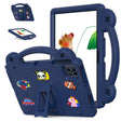 For Teclast M50 HD 10.1 / M50 Pro 10.1 2023 Handle Kickstand Children EVA Shockproof Tablet Case(Navy Blue) - Teclast by PMC TechLife | Online Shopping South Africa | PMC TechLife | Buy Now Pay Later Mobicred
