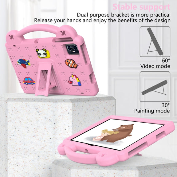 For Blackview Tab 80 10.1 2023 Handle Kickstand Children EVA Shockproof Tablet Case(Pink)