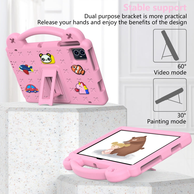 For Blackview Tab 80 10.1 2023 Handle Kickstand Children EVA Shockproof Tablet Case(Pink)