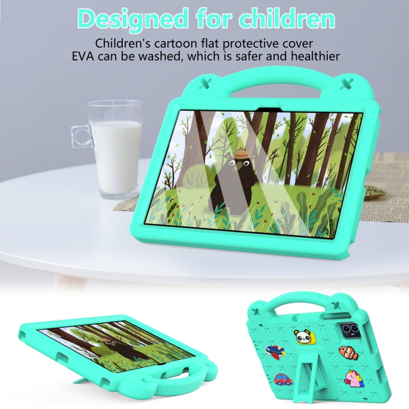 For Blackview Tab 80 10.1 2023 Handle Kickstand Children EVA Shockproof Tablet Case(Mint Green)