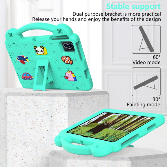 For Blackview Tab 80 10.1 2023 Handle Kickstand Children EVA Shockproof Tablet Case(Mint Green)