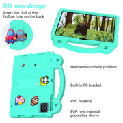 For Blackview Tab 80 10.1 2023 Handle Kickstand Children EVA Shockproof Tablet Case(Mint Green)