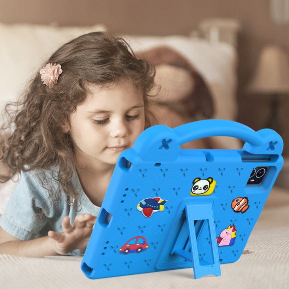 For Blackview Tab 80 10.1 2023 Handle Kickstand Children EVA Shockproof Tablet Case(Sky Blue)