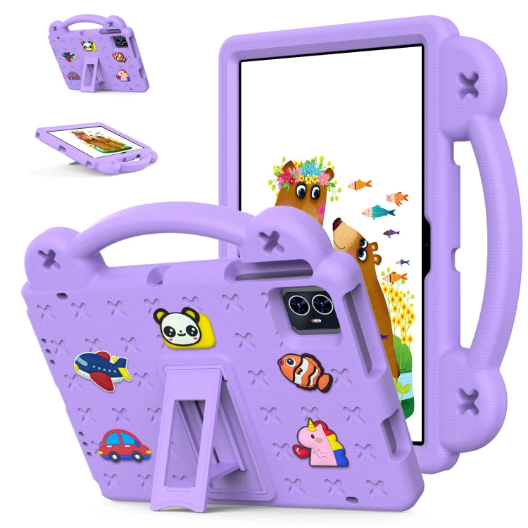 For Blackview Tab 80 10.1 2023 Handle Kickstand Children EVA Shockproof Tablet Case(Light Purple)