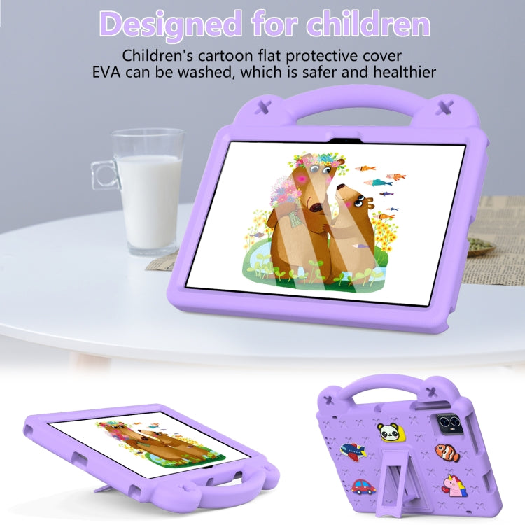 For Blackview Tab 80 10.1 2023 Handle Kickstand Children EVA Shockproof Tablet Case(Light Purple)