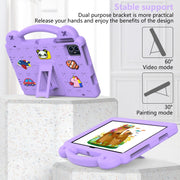 For Blackview Tab 80 10.1 2023 Handle Kickstand Children EVA Shockproof Tablet Case(Light Purple)