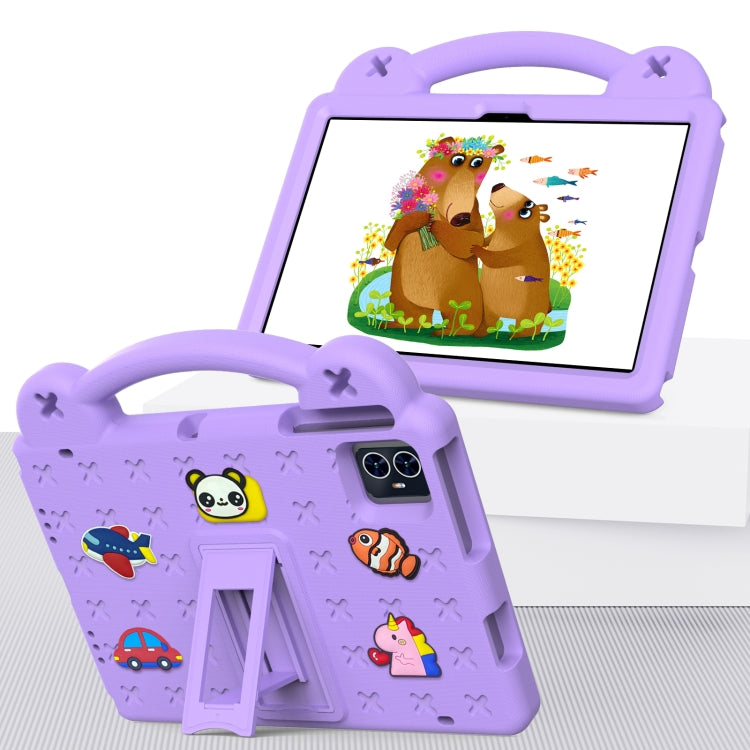 For Blackview Tab 80 10.1 2023 Handle Kickstand Children EVA Shockproof Tablet Case(Light Purple)