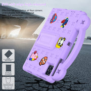 For Blackview Tab 80 10.1 2023 Handle Kickstand Children EVA Shockproof Tablet Case(Light Purple)
