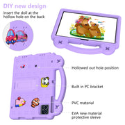 For Blackview Tab 80 10.1 2023 Handle Kickstand Children EVA Shockproof Tablet Case(Light Purple)
