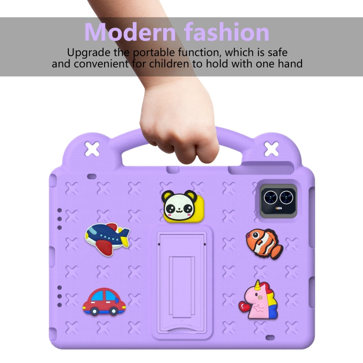 For Blackview Tab 80 10.1 2023 Handle Kickstand Children EVA Shockproof Tablet Case(Light Purple)