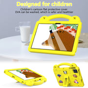 For Blackview Tab 80 10.1 2023 Handle Kickstand Children EVA Shockproof Tablet Case(Yellow)