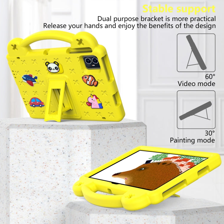 For Blackview Tab 80 10.1 2023 Handle Kickstand Children EVA Shockproof Tablet Case(Yellow)