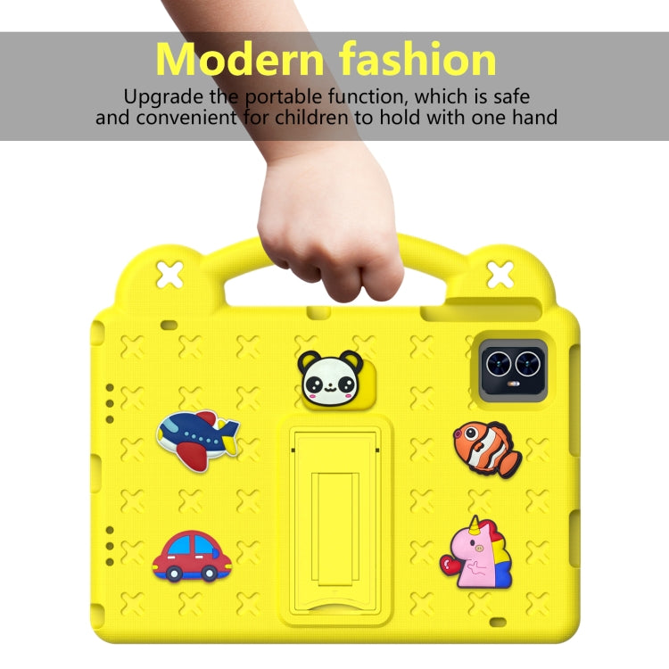 For Blackview Tab 80 10.1 2023 Handle Kickstand Children EVA Shockproof Tablet Case(Yellow)