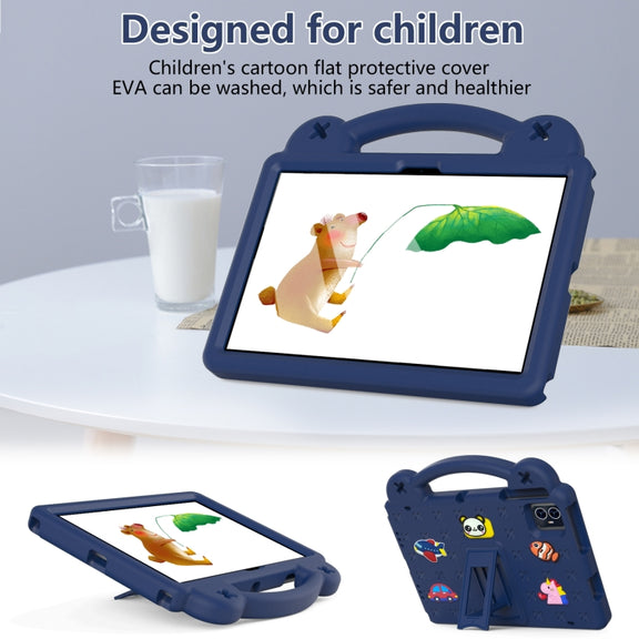For Blackview Tab 80 10.1 2023 Handle Kickstand Children EVA Shockproof Tablet Case(Navy Blue)