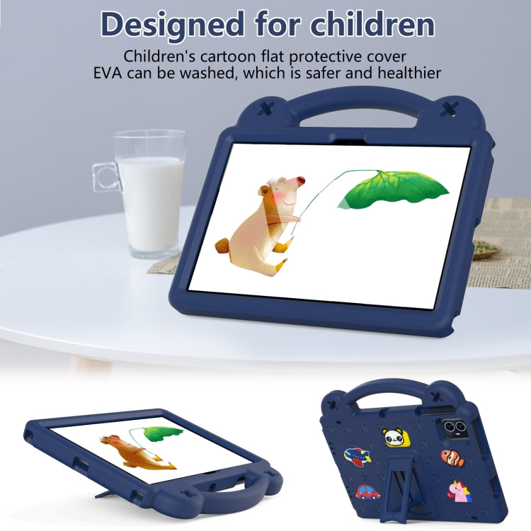 For Blackview Tab 80 10.1 2023 Handle Kickstand Children EVA Shockproof Tablet Case(Navy Blue)