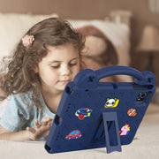 For Blackview Tab 80 10.1 2023 Handle Kickstand Children EVA Shockproof Tablet Case(Navy Blue)