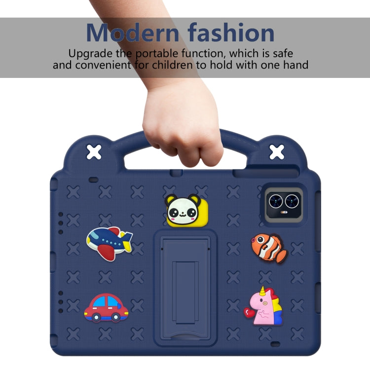For Blackview Tab 80 10.1 2023 Handle Kickstand Children EVA Shockproof Tablet Case(Navy Blue)