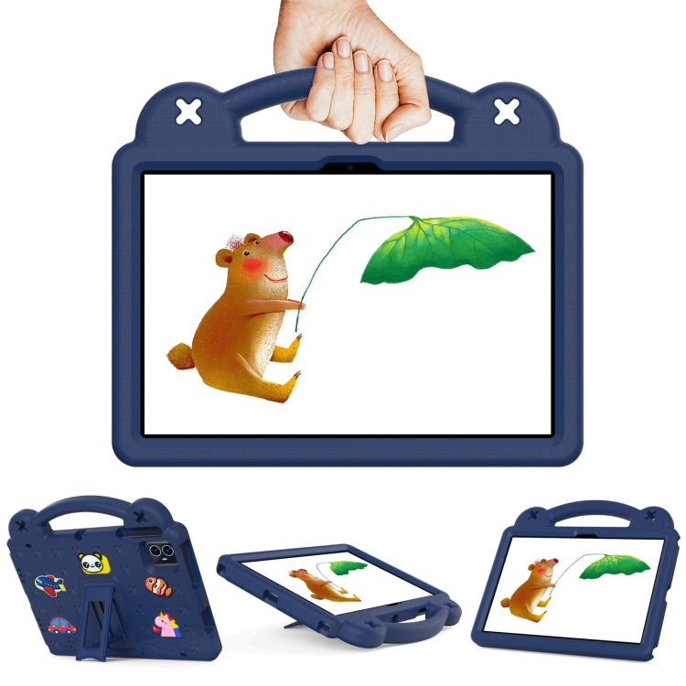 For Blackview Tab 80 10.1 2023 Handle Kickstand Children EVA Shockproof Tablet Case(Navy Blue)