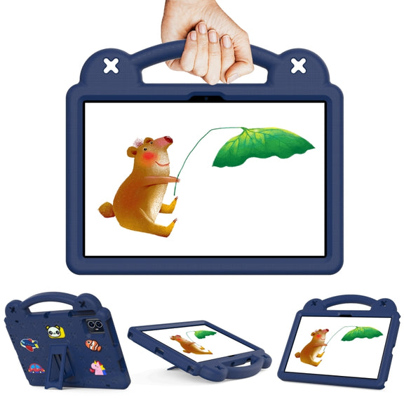 For Blackview Tab 80 10.1 2023 Handle Kickstand Children EVA Shockproof Tablet Case(Navy Blue)