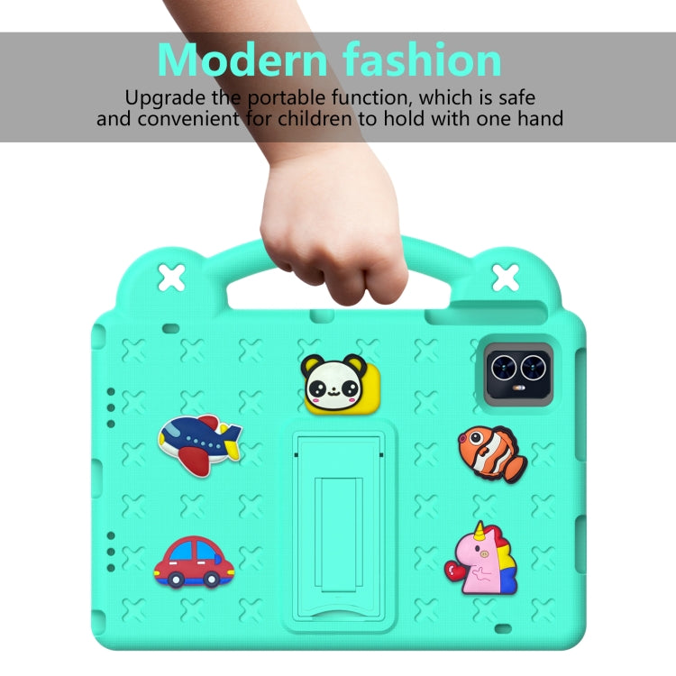 For Walmart ONN 10.1 Gen4 2024 Handle Kickstand Children EVA Shockproof Tablet Case(Mint Green)