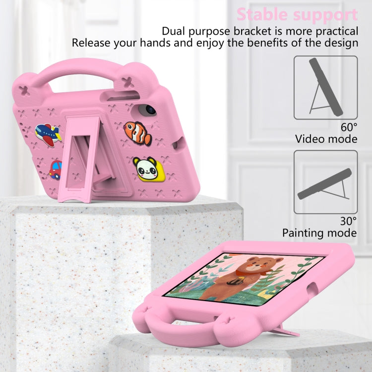 For Walmart Onn 7.0 Gen4 2024 Handle Kickstand Children EVA Shockproof Tablet Case(Pink)