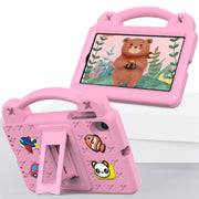 For Walmart Onn 7.0 Gen4 2024 Handle Kickstand Children EVA Shockproof Tablet Case(Pink)