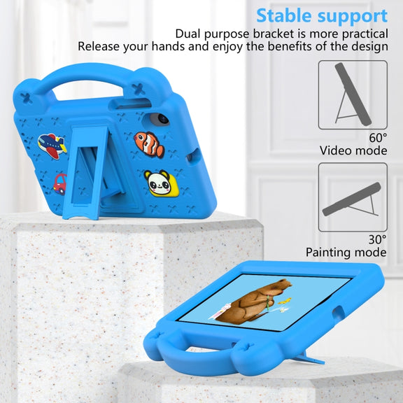 For Walmart Onn 7.0 Gen4 2024 Handle Kickstand Children EVA Shockproof Tablet Case(Sky Blue)