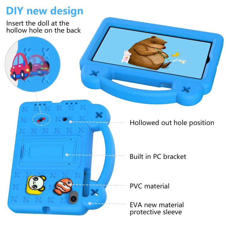 For Walmart Onn 7.0 Gen4 2024 Handle Kickstand Children EVA Shockproof Tablet Case(Sky Blue)