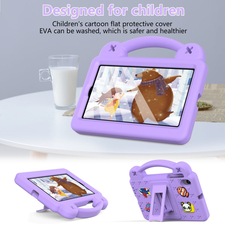 For Walmart Onn 7.0 Gen4 2024 Handle Kickstand Children EVA Shockproof Tablet Case(Light Purple)
