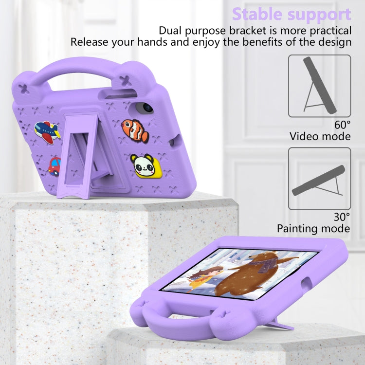 For Walmart Onn 7.0 Gen4 2024 Handle Kickstand Children EVA Shockproof Tablet Case(Light Purple)