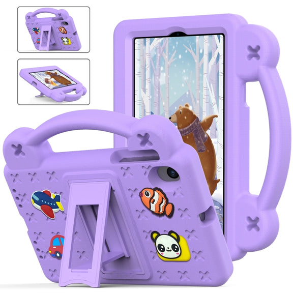 For Walmart Onn 7.0 Gen4 2024 Handle Kickstand Children EVA Shockproof Tablet Case(Light Purple)
