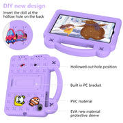 For Walmart Onn 7.0 Gen4 2024 Handle Kickstand Children EVA Shockproof Tablet Case(Light Purple)
