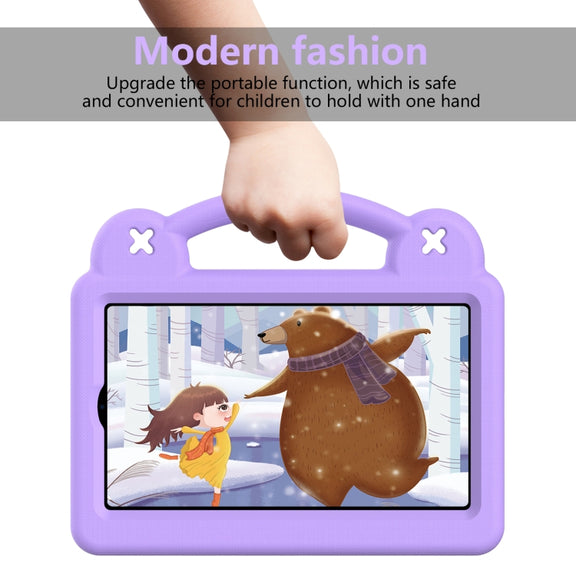 For Walmart Onn 7.0 Gen4 2024 Handle Kickstand Children EVA Shockproof Tablet Case(Light Purple)