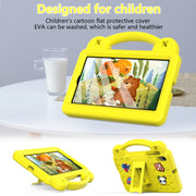 For Walmart Onn 7.0 Gen4 2024 Handle Kickstand Children EVA Shockproof Tablet Case(Yellow)