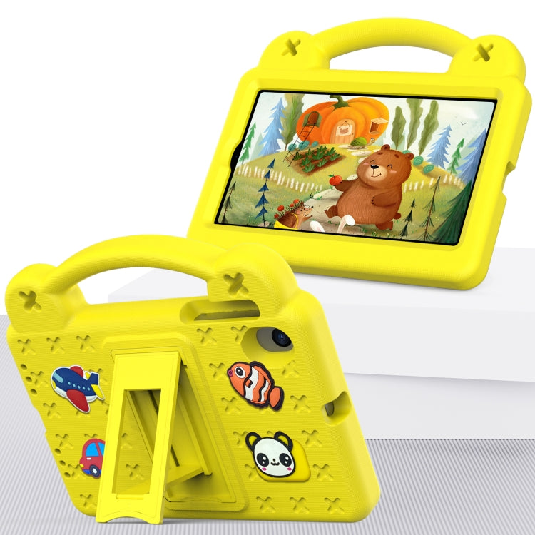 For Walmart Onn 7.0 Gen4 2024 Handle Kickstand Children EVA Shockproof Tablet Case(Yellow)