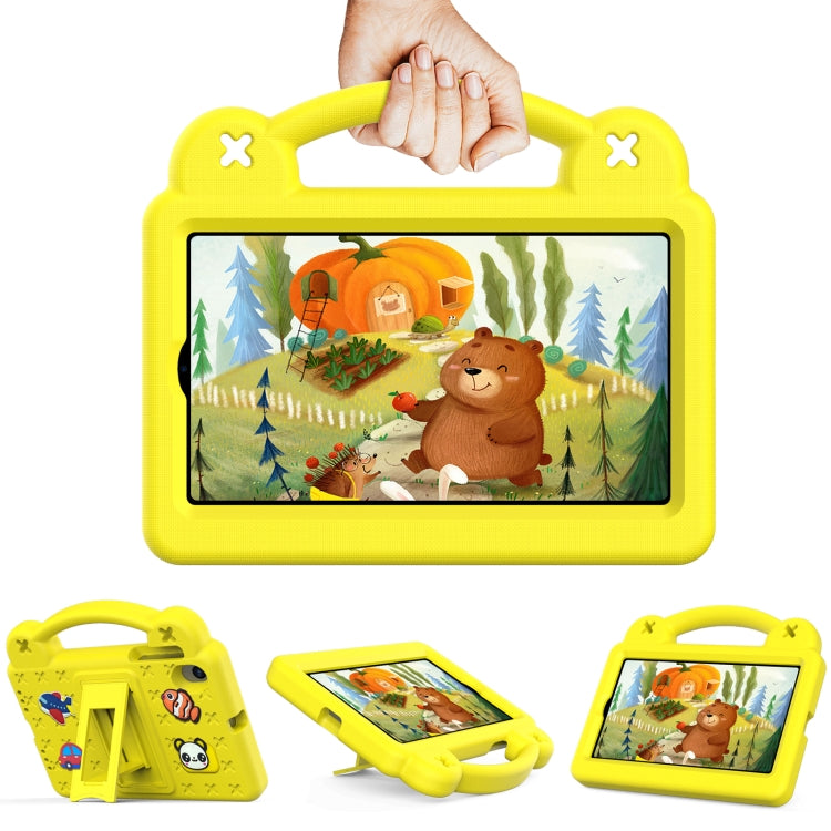 For Walmart Onn 7.0 Gen4 2024 Handle Kickstand Children EVA Shockproof Tablet Case(Yellow)