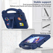 For Walmart Onn 7.0 Gen4 2024 Handle Kickstand Children EVA Shockproof Tablet Case(Navy Blue)