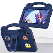 For Walmart Onn 7.0 Gen4 2024 Handle Kickstand Children EVA Shockproof Tablet Case(Navy Blue)