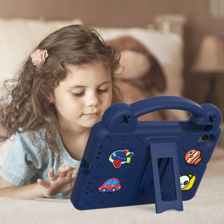 For Walmart Onn 7.0 Gen4 2024 Handle Kickstand Children EVA Shockproof Tablet Case(Navy Blue)