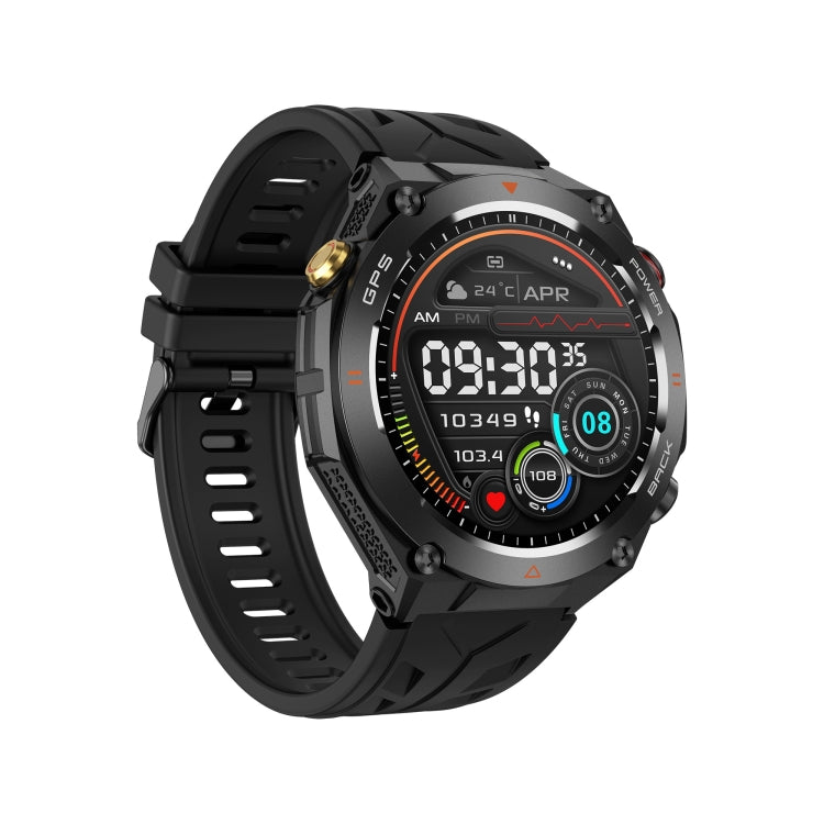 KC82 1.45 inch Color Screen Smart Watch, Support Bluetooth Call / Wellness Tracking(Black)