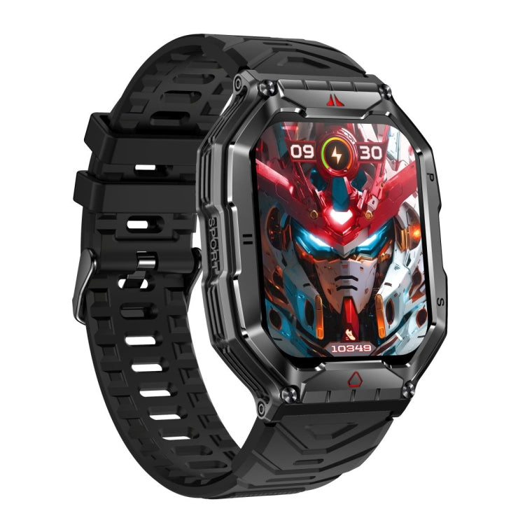 KR82 2.1 inch Color Screen Smart Watch, Support Bluetooth Call / Wellness Tracking(Black)