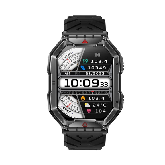 KR82 2.1 inch Color Screen Smart Watch, Support Bluetooth Call / Wellness Tracking(Black)