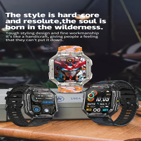 KR82 2.1 inch Color Screen Smart Watch, Support Bluetooth Call / Wellness Tracking(Black)