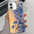 For iPhone 16 Electroplating Laser Flower Texture TPU Phone Case(Myosotis AH2) - iPhone 16 Cases by PMC TechLife | Online Shopping South Africa | PMC TechLife | Buy Now Pay Later Mobicred