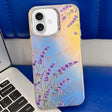 For iPhone 16 Electroplating Laser Flower Texture TPU Phone Case(Lavender AH14) - iPhone 16 Cases by PMC TechLife | Online Shopping South Africa | PMC TechLife | Buy Now Pay Later Mobicred