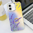 For iPhone 16 Plus Electroplating Laser Flower Ring Holder TPU Phone Case(Lavender AH14) - iPhone 16 Plus Cases by PMC TechLife | Online Shopping South Africa | PMC TechLife | Buy Now Pay Later Mobicred
