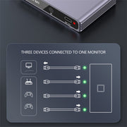 Q301 4K / 60hz HD Video Aluminum Alloy Adapter 3 Input 1 Output HDMI Switcher