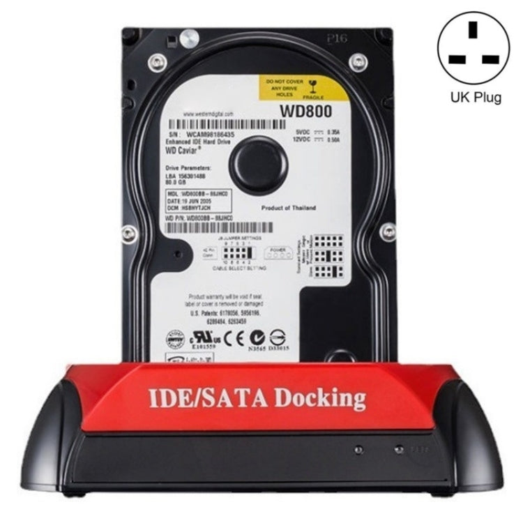 575D USB Hard Disk Holder Laptop Mobile Hard Disk Box 2.5 / 3.5inch SATA IDE HDD Base, Plug:UK Plug